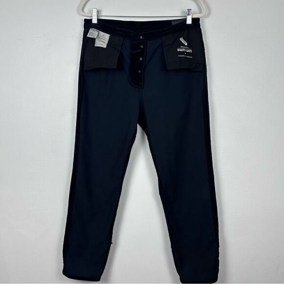 NWOT AG Adriano Goldschmied Isabelle Button-Up Velvet Straight Crop Jeans - Picture 5 of 13